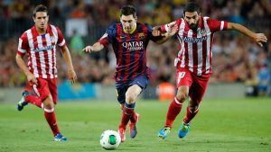 barcelona - atetico madrid maçında messi ile arda karşı karşıya