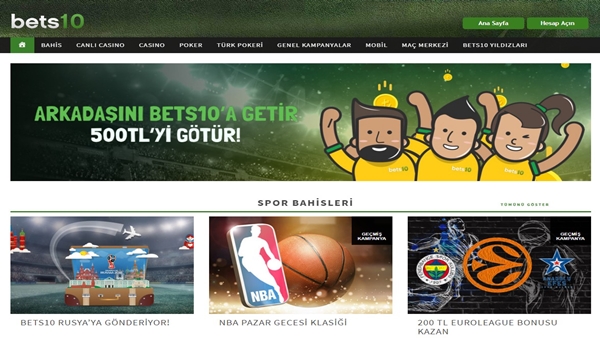bets10 bonus sayfası