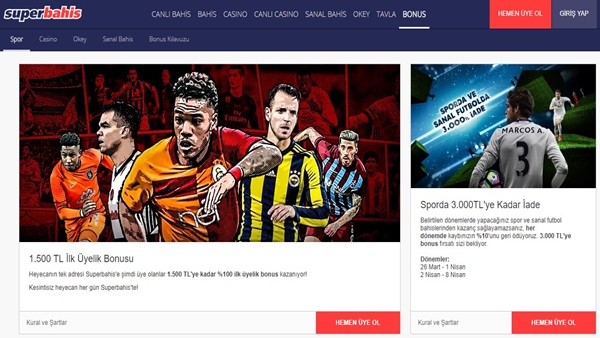 süperbahis bonus listesi