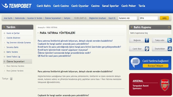 tempobet pata yatırma yöntemleri