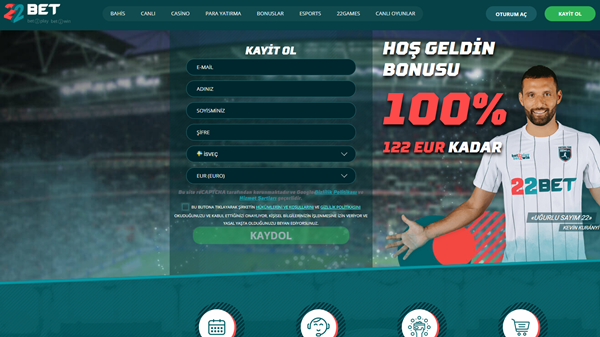 22bet giriş sayfası
