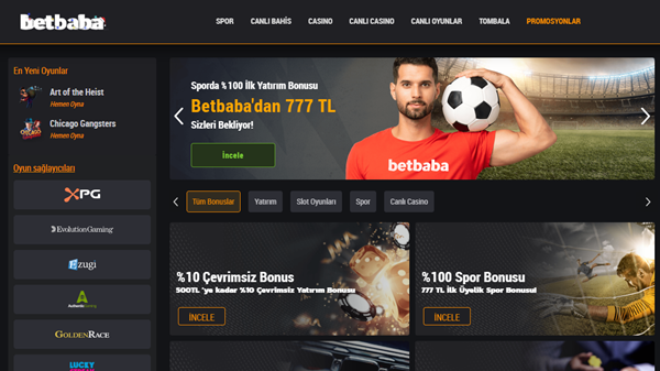 Betbaba bonus teklifleri
