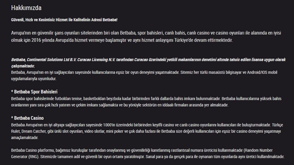Betbaba hakkında