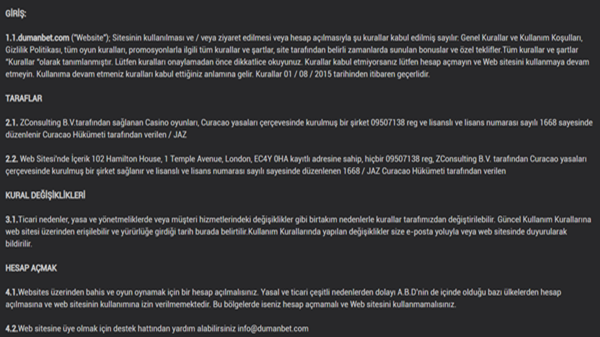 Dumanbet Hakkında Sayfası